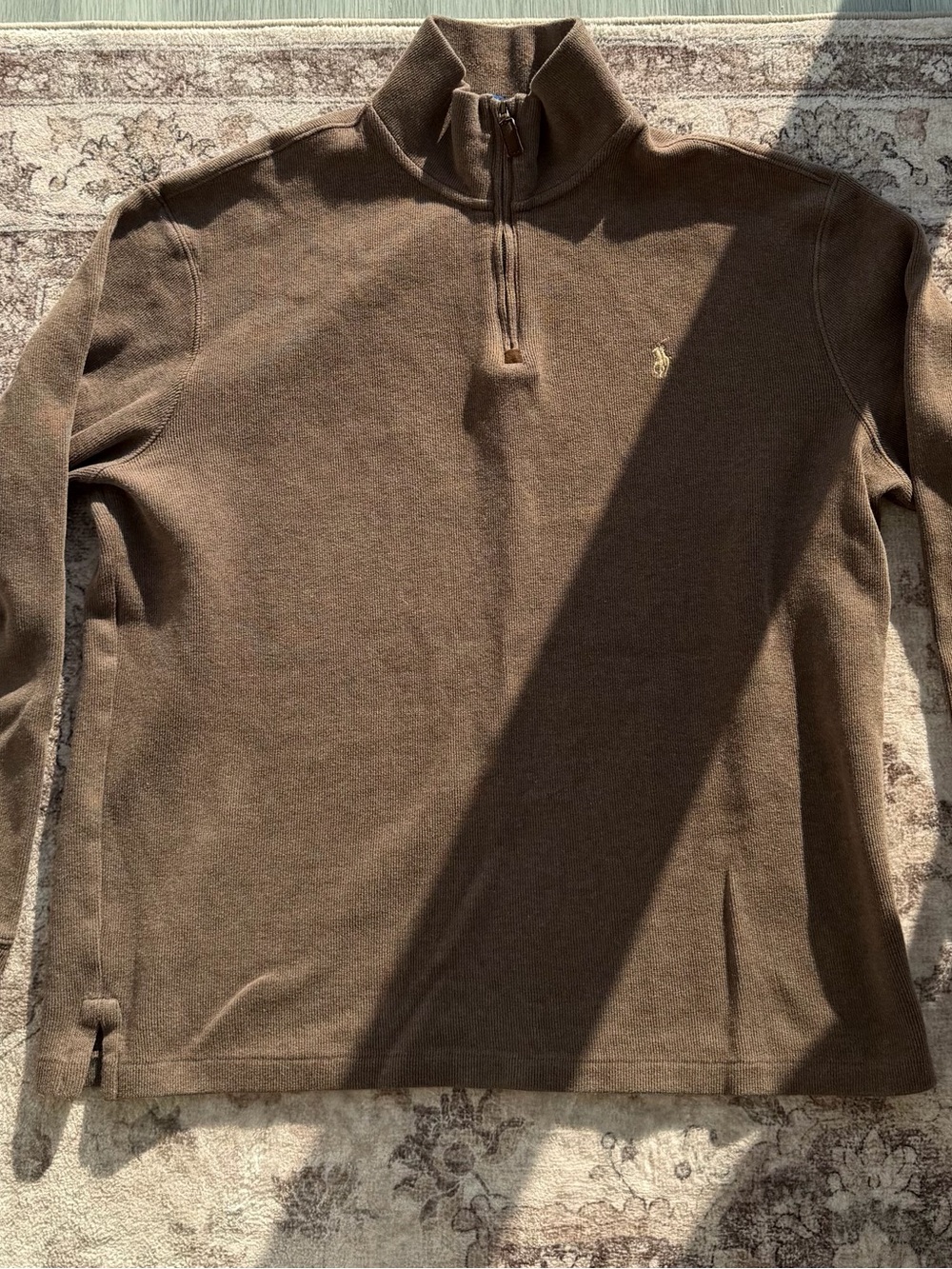 Polo by Ralph Lauren Brown Half-Zip Men's Sweater